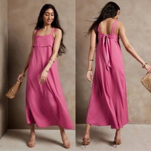 Pink formal maxi dress size small NWT